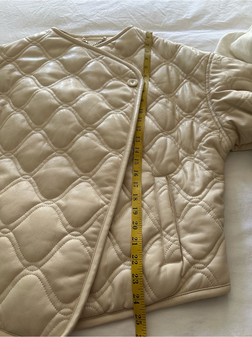 A.L.C. Quilted Cream Bomber Jacket, size XL - Picture 14 of 17